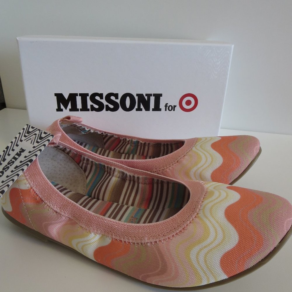 MISSONI TARGET AUSTRALIA Girls' Ballet Flats Party Shoes Pink Sz US 13 BNIB